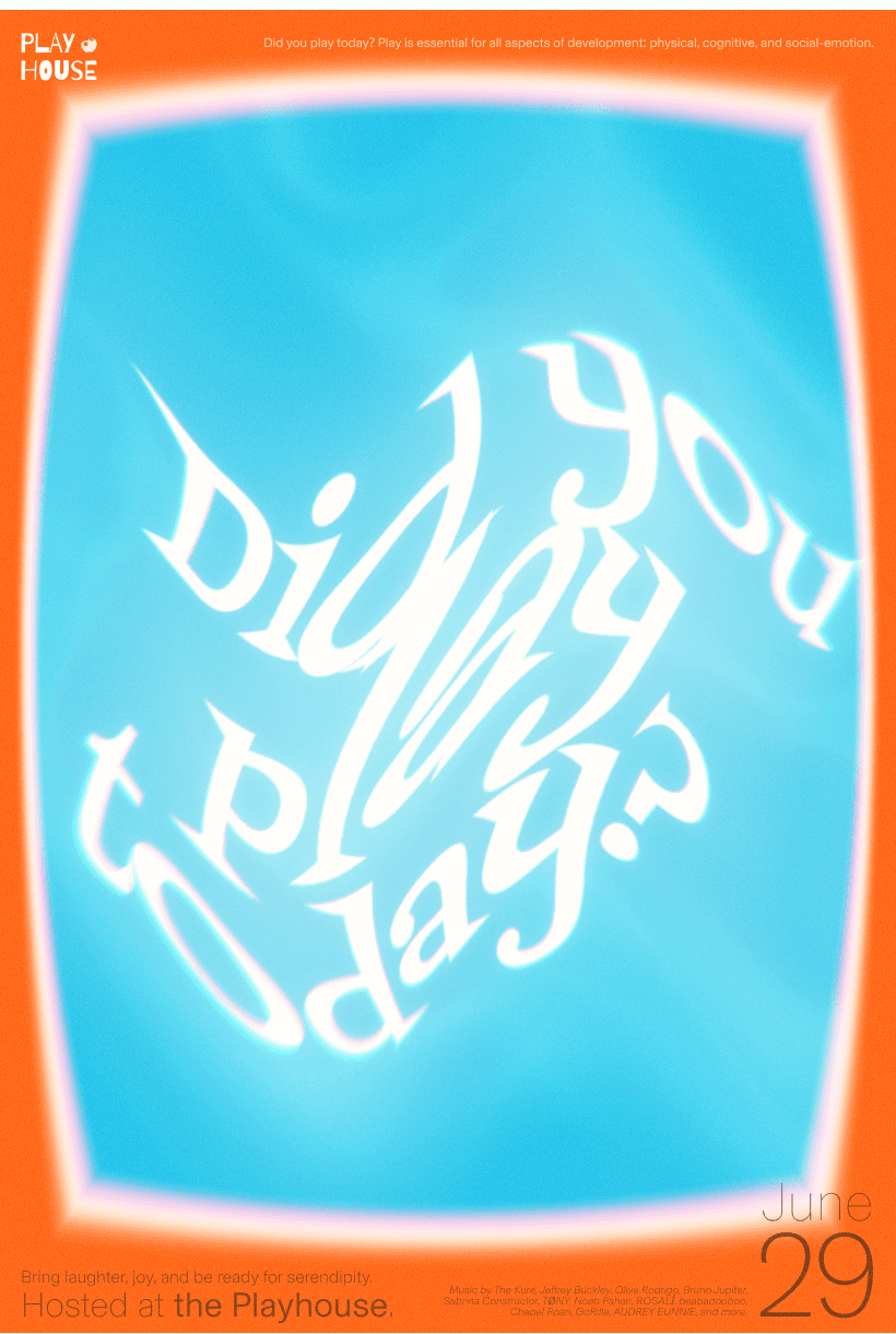 did you play today? conceptual poster