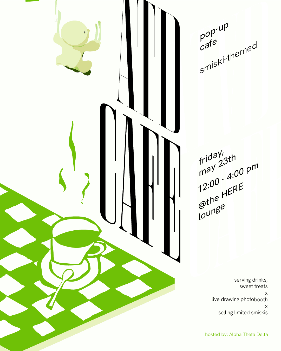smiski-themed cafe pop-up poster design — photo 1 of 3