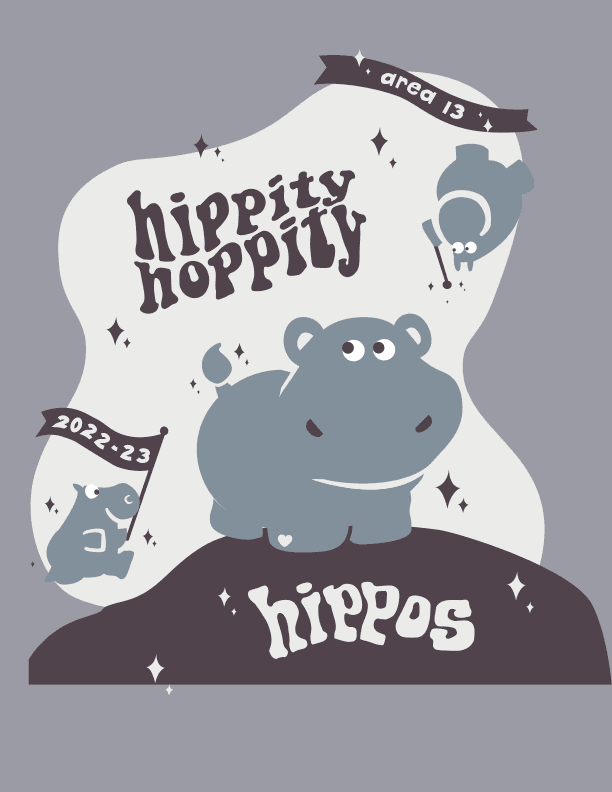 Interact 5170 Area 13 Hippity Hoppity Hippos T-Shirt 2022-2023
Design