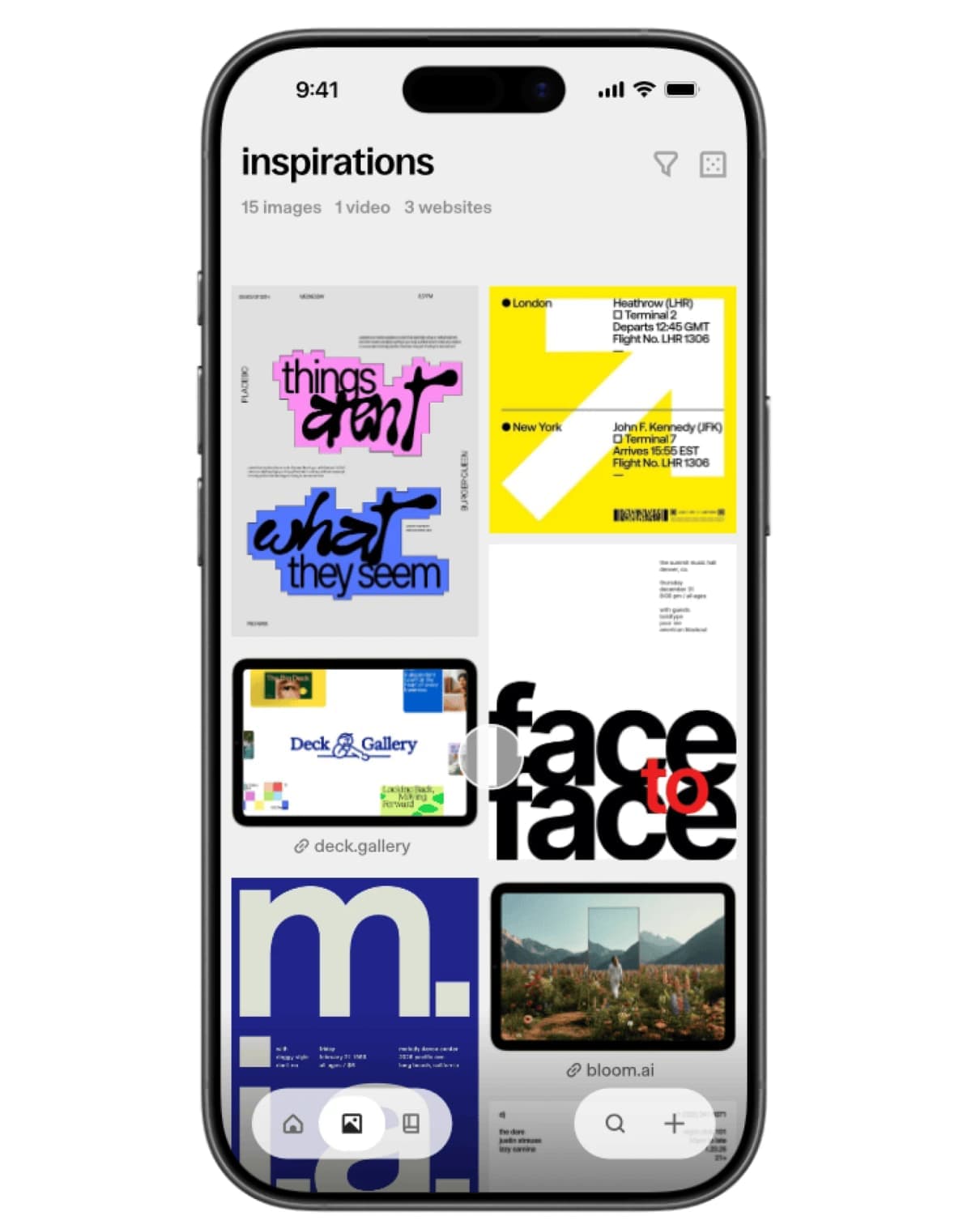 Inspiration Feed screen in the Spur app