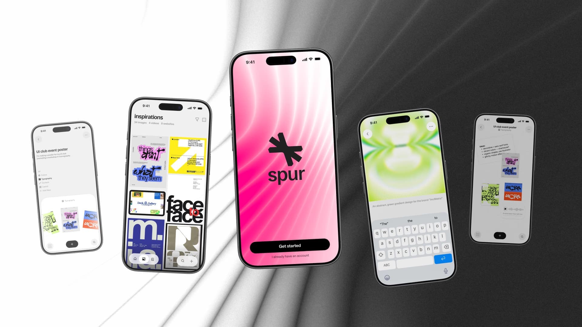 Spur app screens